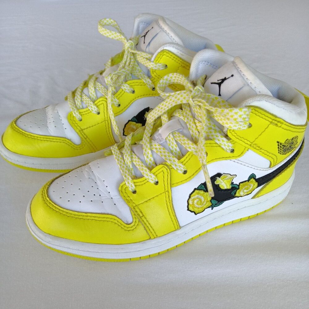 Air Jordan 1 Mid SE Dynamic Yellow Floral – Toddler Size 13C